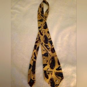 VTG. "ITALIANISSIMO" DECORATED GOLFERS COLORFUL NECKTIE..NO.43170..MEN'S